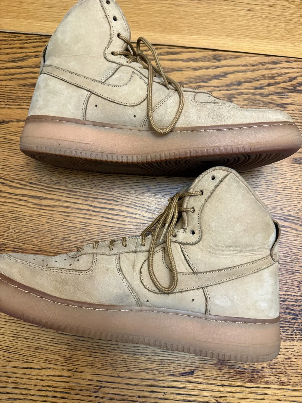 Nike Air Force 1 High Shoes Mens Size 12 806403-200 Nubuck Boots